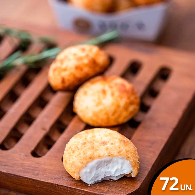 Pão de Queijo Yuca Recheado com Cream Cheese 72 unidades